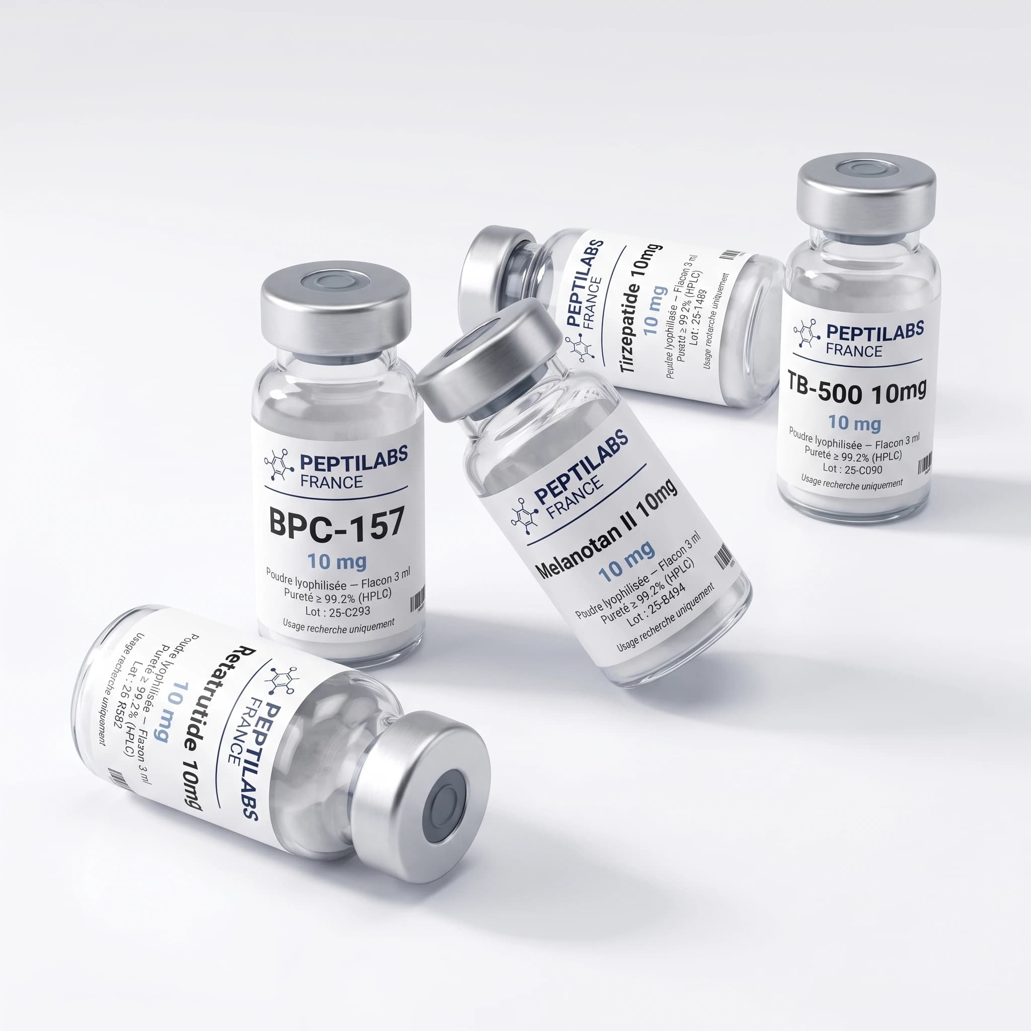 Flacons de peptides Peptilabs France